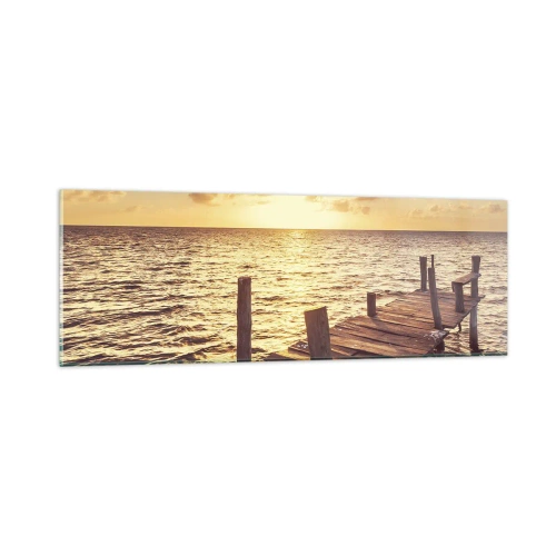 Obraz na skle - Zlatá země laskavosti - 90x30 cm