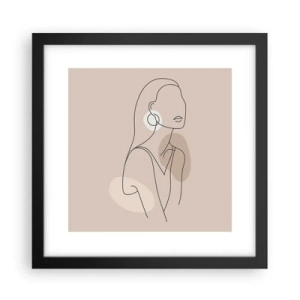 Plakát v černém rámu - Dívčí ikona - 30x30 cm