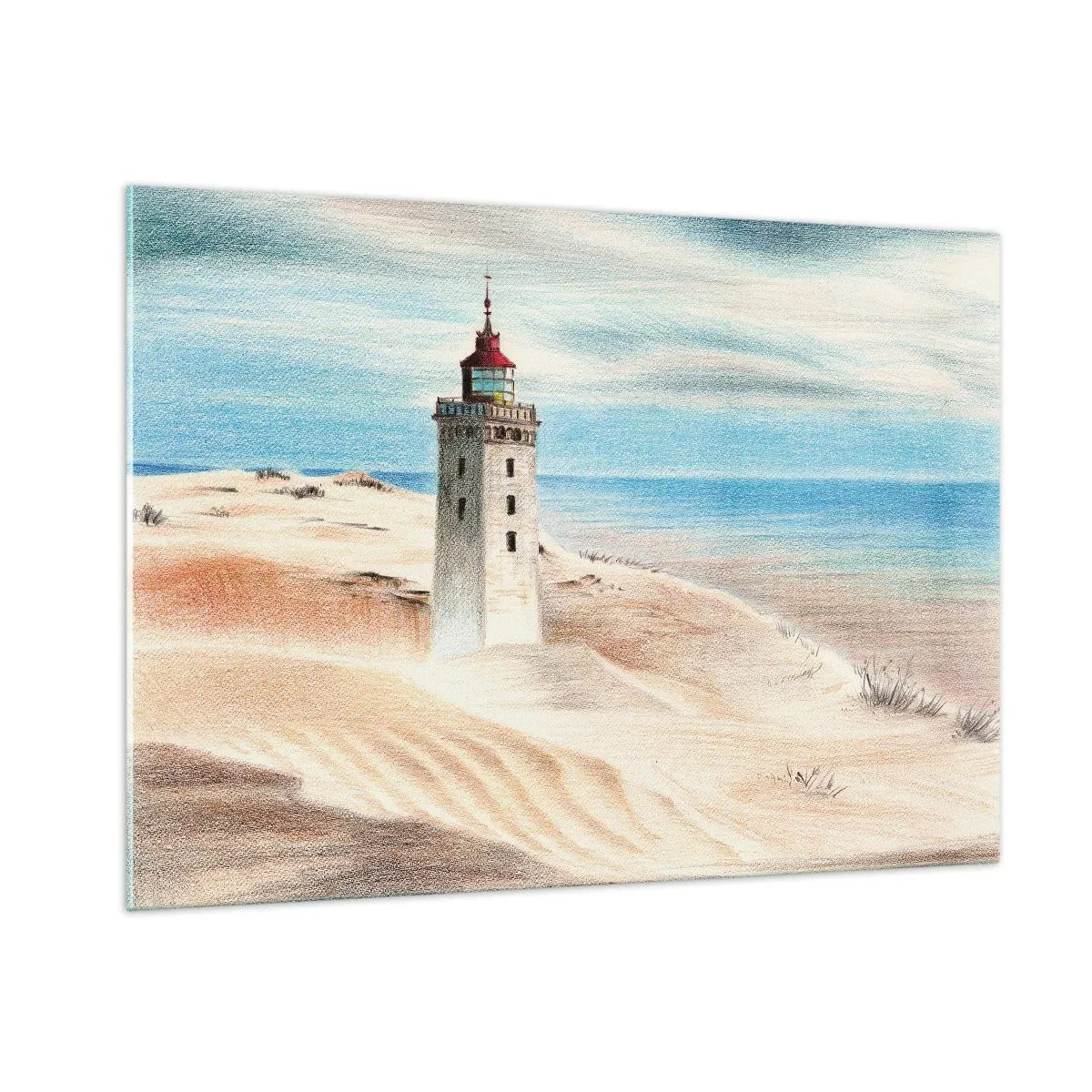 Obraz na skle - Vždy hledí na moře - 100x70 cm