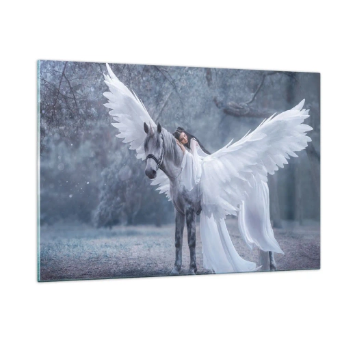 Obraz na skle - Nadšený okamžik - 120x80 cm