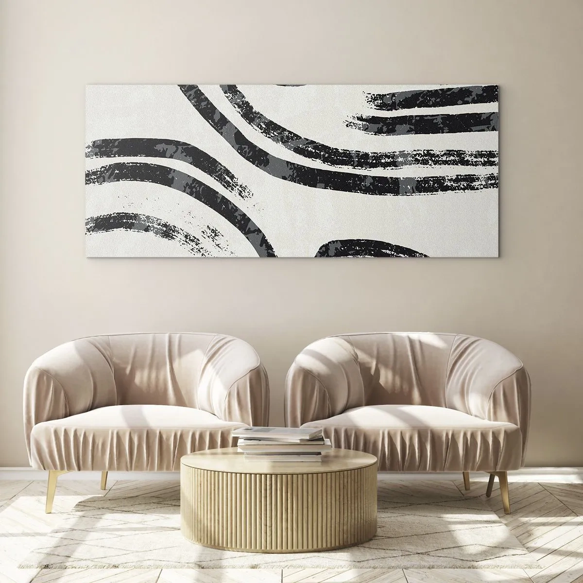 Obraz na skle - Napůl zastavený - 100x40 cm