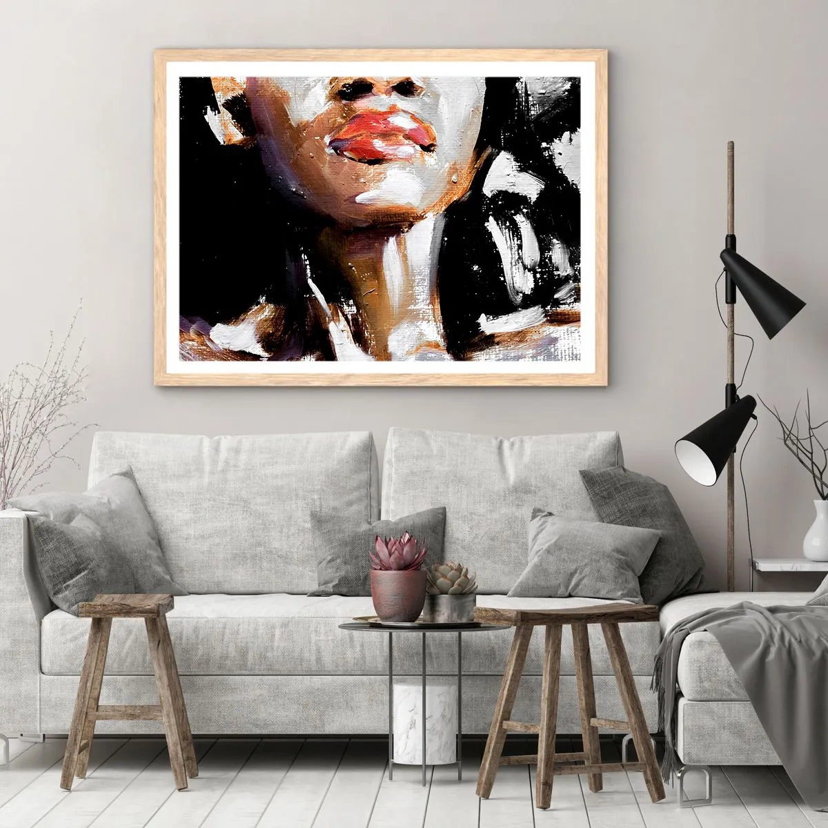 Plakát v rámu světlý dub - Hrdost bez předsudků - 70x50 cm