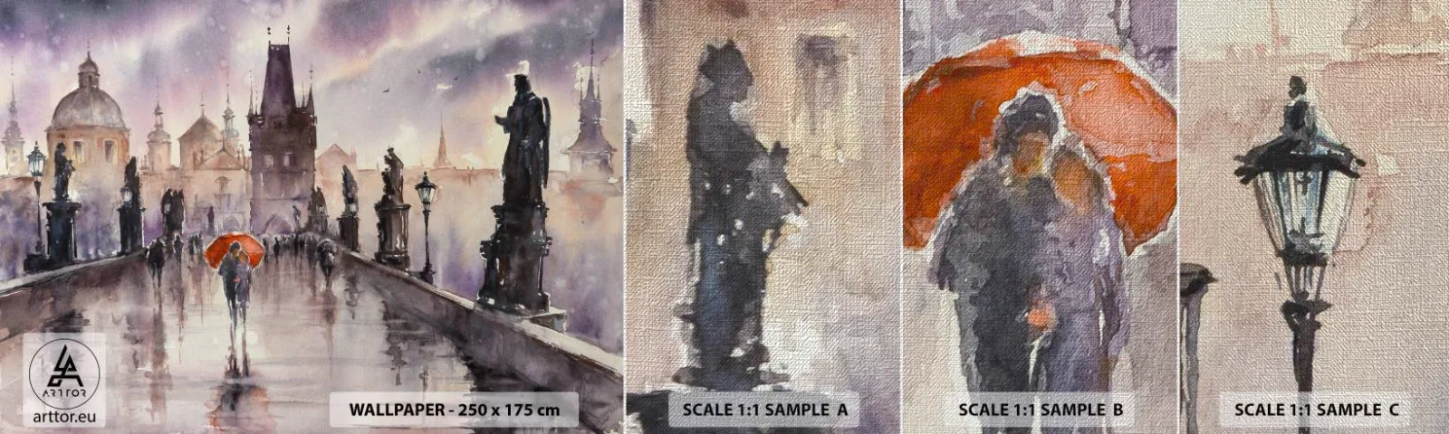 Vzor Fototapety Premium Canvas - Lidé se nemění - Most, Krajina, Klasický - 100x30 cm