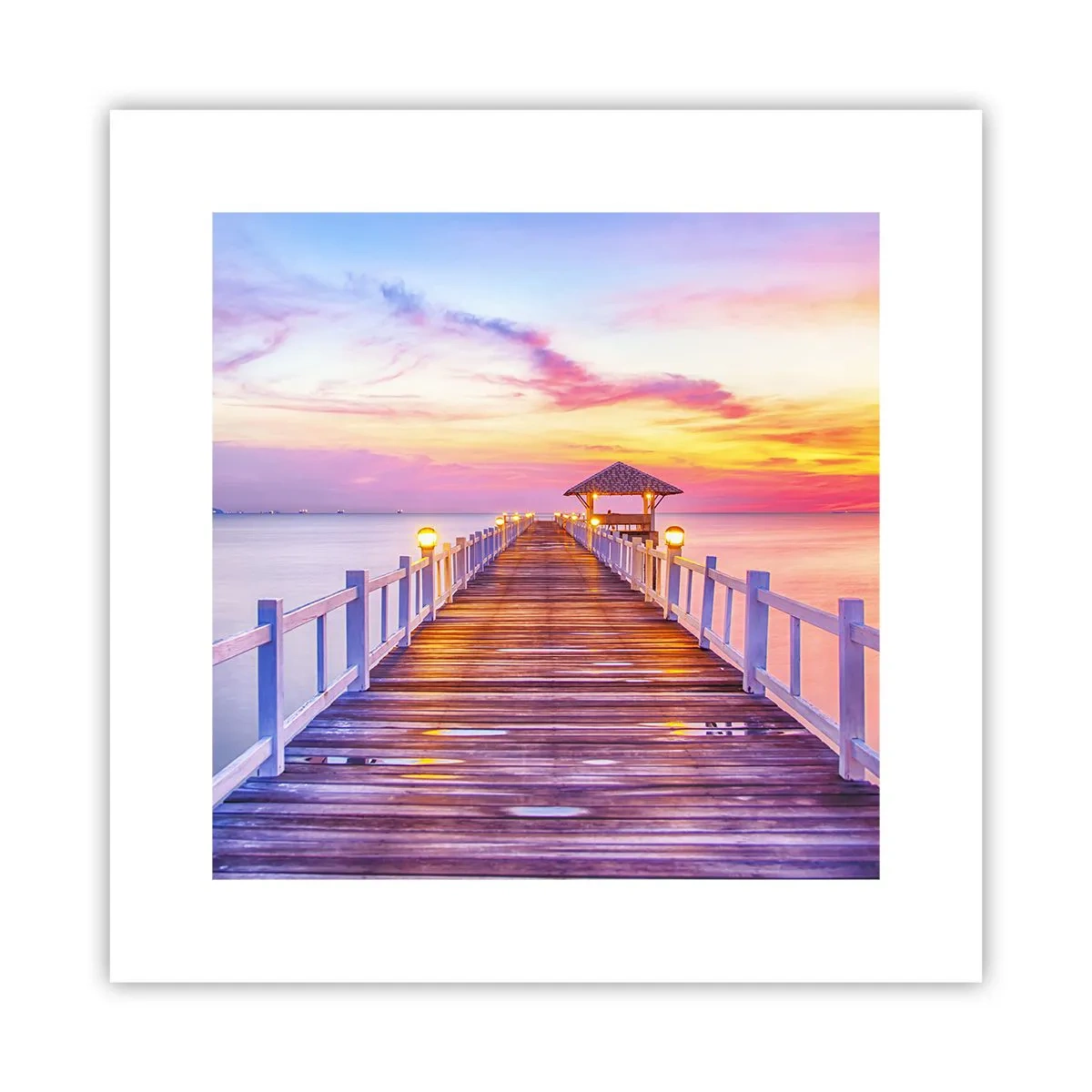 Plakát - Liliově-zlaté ticho večera - 30x30 cm