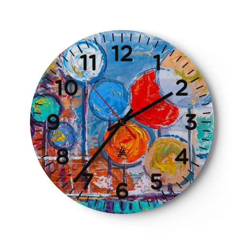 Nástěnné hodiny - Zázraky na tyči - 40x40 cm