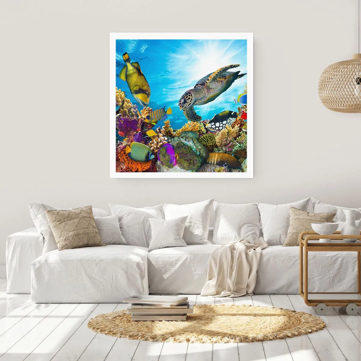 Plakát - Korálová promenáda - 60x60 cm