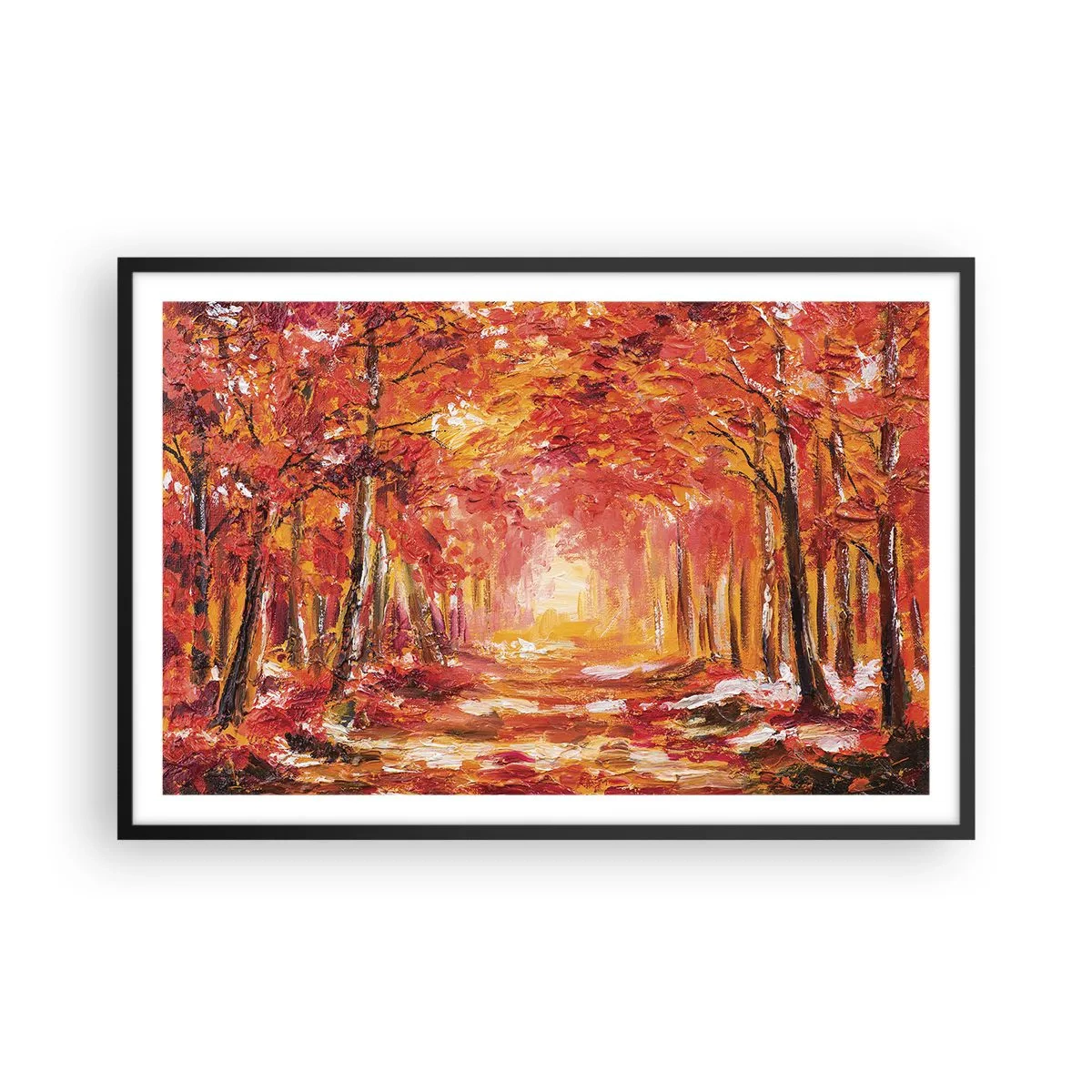 Plakát v černém rámu - Měděný les - 91x61 cm