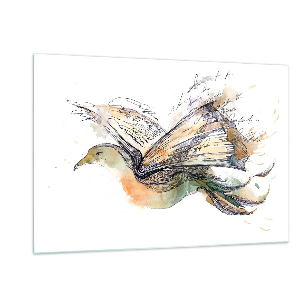 Obraz na skle - Na křídlech poezie - 120x80 cm
