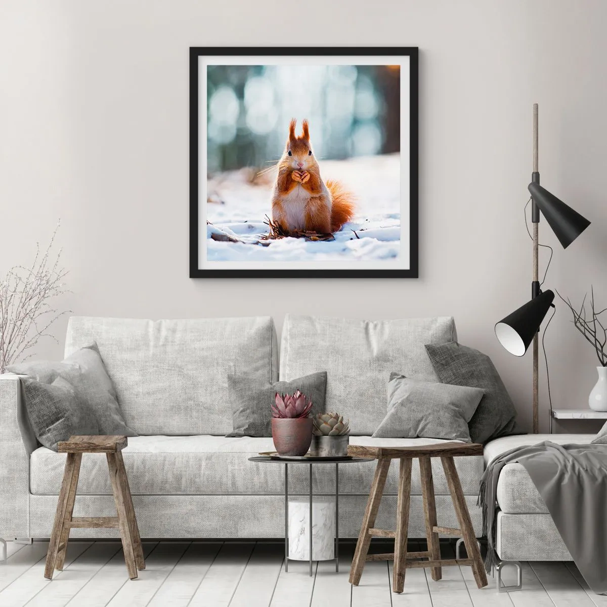 Plakát v černém rámu - Co se tak díváš? - 40x40 cm