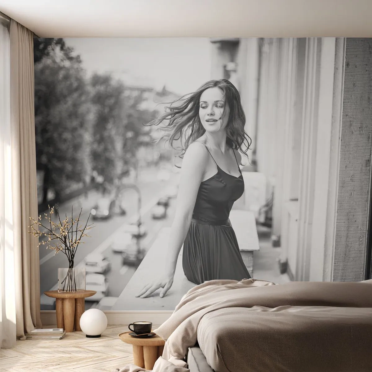 Fototapeta Premium Canvas - Určitě Pařížanka - Žena, Město, Architektura - 250x175 cm