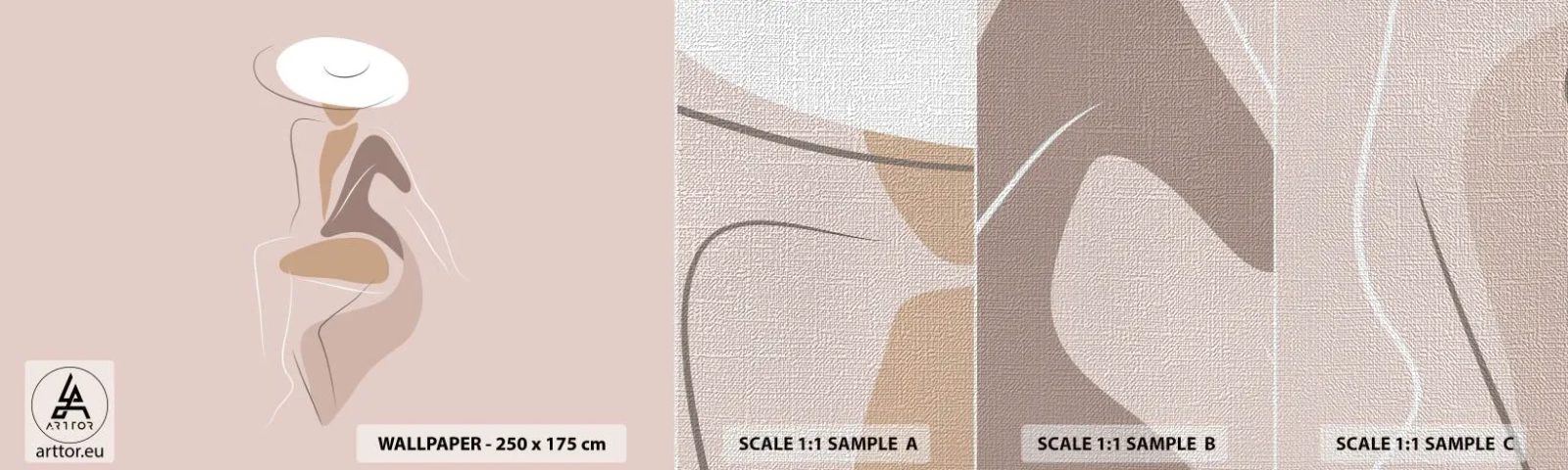 Vzor Fototapety Premium Canvas - Jak vypadá pravá dáma? - Grafika, Žena, žena V Klobouku - 100x30 cm