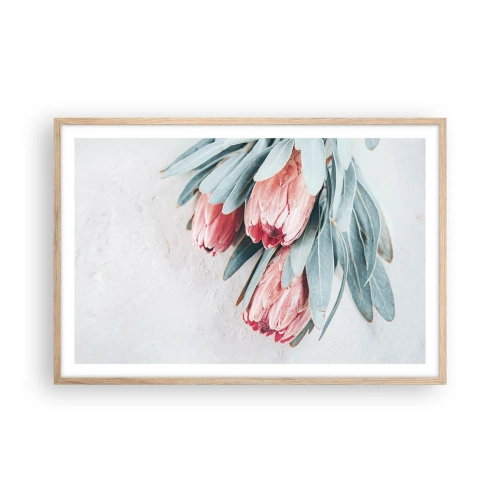 Plakát v rámu světlý dub - Zahanbené svou vlastní krásou - 91x61 cm