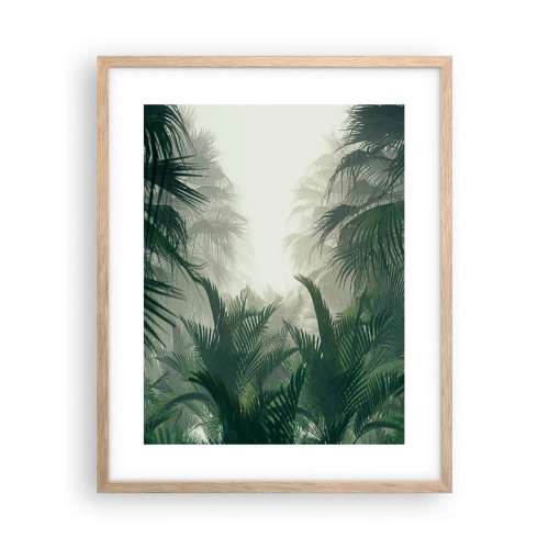Plakát v rámu světlý dub - Tropická záhada - 40x50 cm