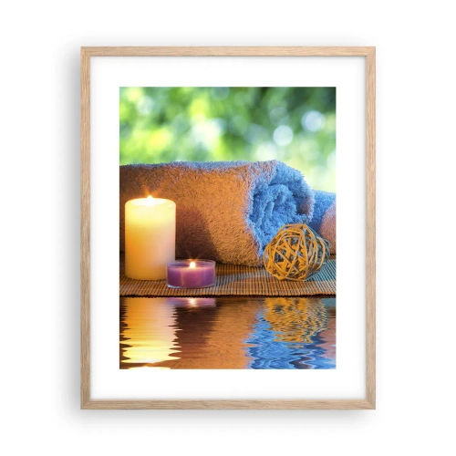 Plakát v rámu světlý dub - Čas pro tělo - 40x50 cm