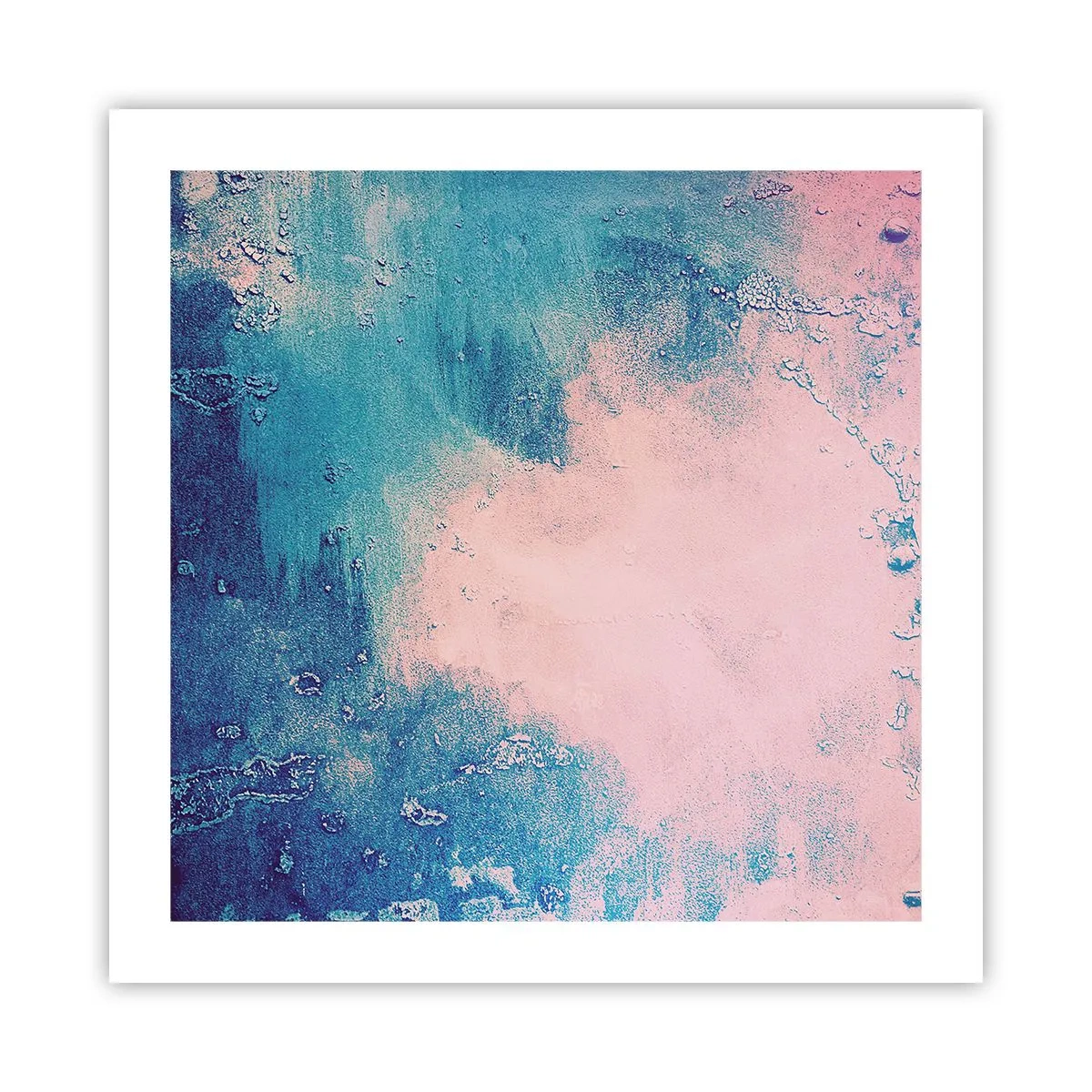 Plakát - Modrá objetí - 50x50 cm