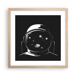 Plakát v rámu světlý dub - Skvělý výhled - 40x40 cm