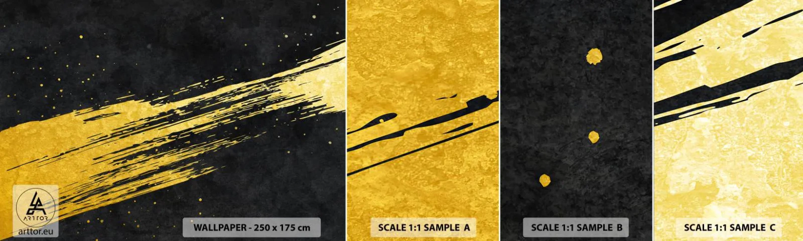 Vzor Fototapety Samolepicí Deluxe Sticker - Skok do hyperprostoru - Art Deco, Elegantní, Temný - 100x30 cm