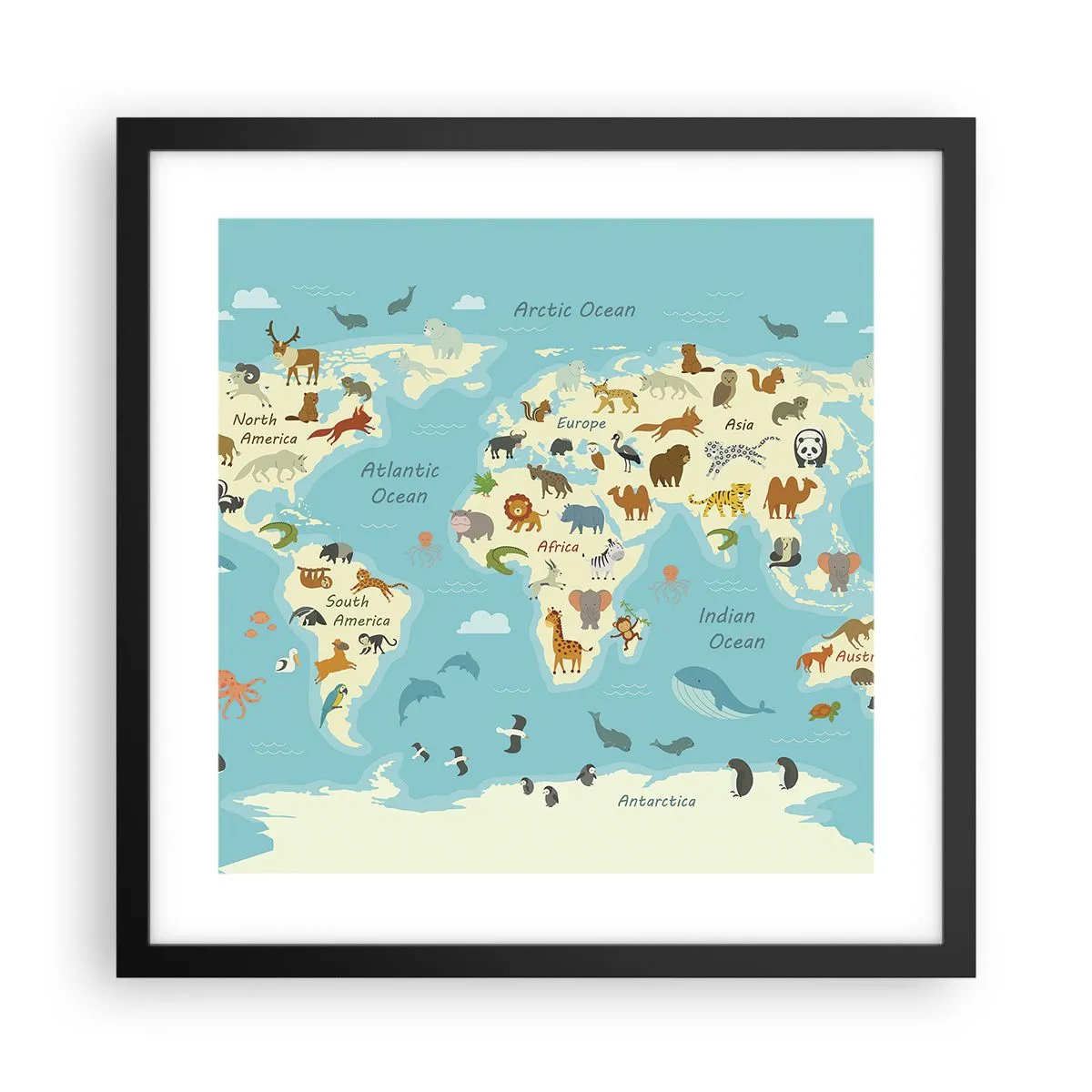 Plakát v černém rámu - Dobří sousedé - 40x40 cm