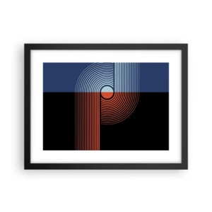 Plakát v černém rámu - V geometrickém objetí - 40x30 cm