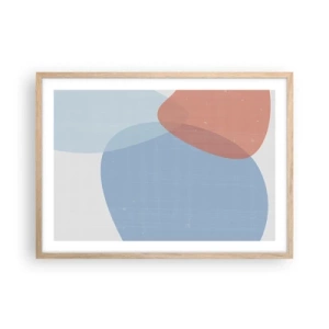 Plakát v rámu světlý dub - Pastelové vztahy - 70x50 cm