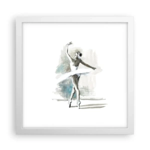 Plakát v bílém rámu - Zakletá do labutě - 30x30 cm