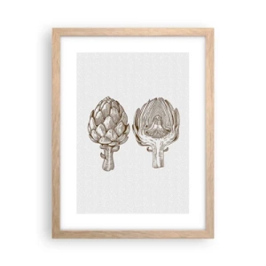 Plakát v rámu světlý dub - Hodiny anatomie - 30x40 cm