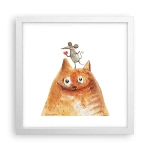 Plakát v bílém rámu - Paradoxy lásky - 30x30 cm