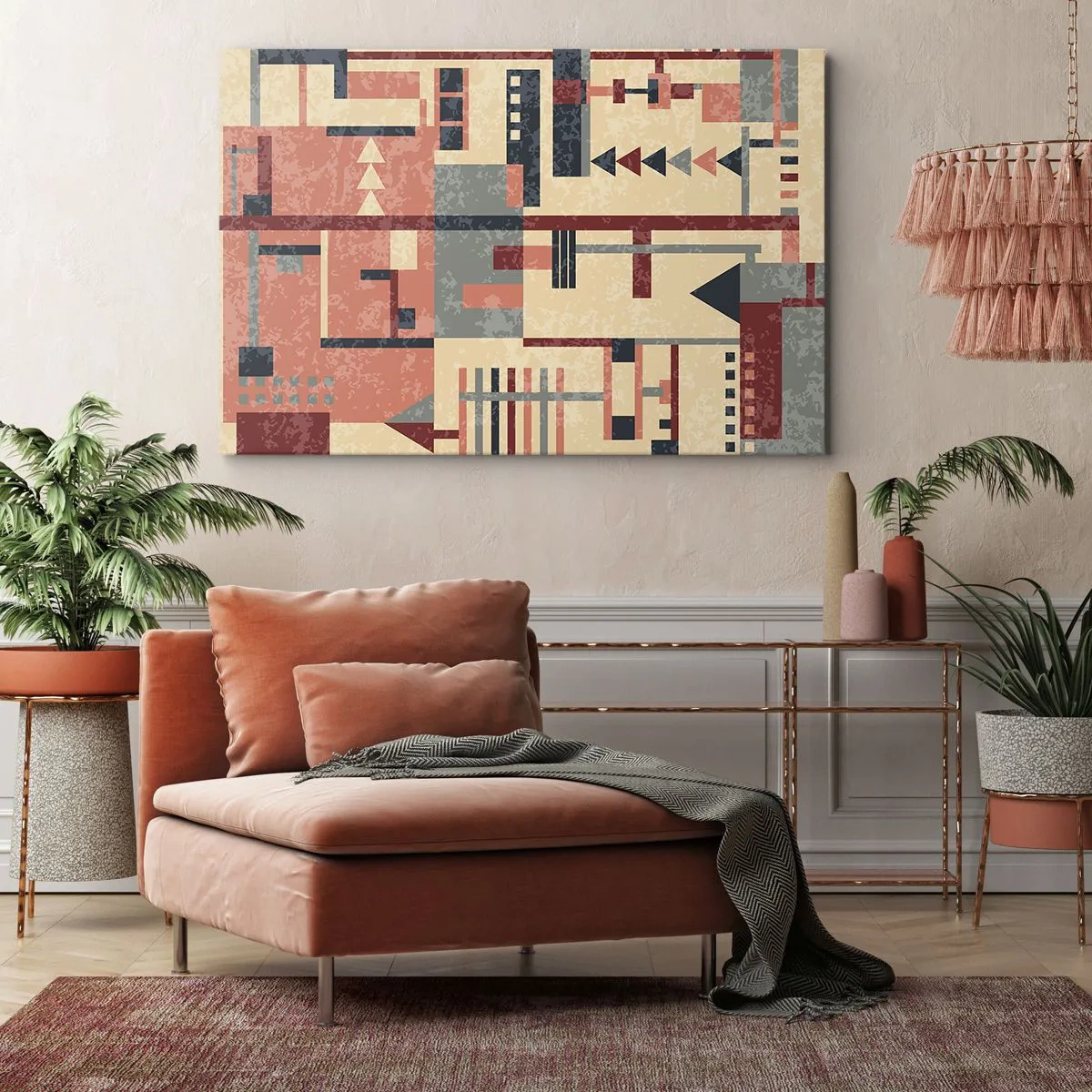 Obraz na plátně - Vodorovná a svislá kombinace - 100x70 cm