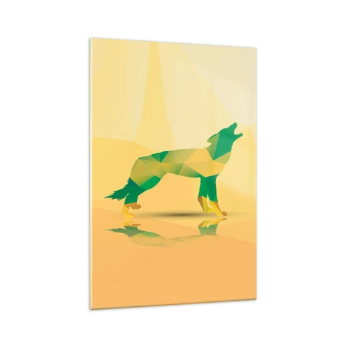 Obraz na skle - Samotný vlk - 70x100 cm