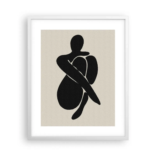 Plakát v bílém rámu - Ve vlastním objetí - 40x50 cm