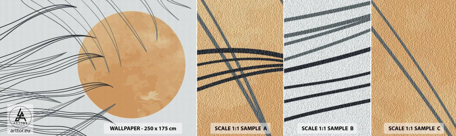 Vzor Fototapety Samolepicí Deluxe Sticker - Vždy ke slunci - slunce, Minimalismus, Kus - 100x30 cm