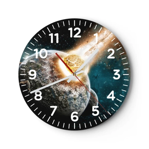 Nástěnné hodiny - Zničení nebo narození? - 30x30 cm