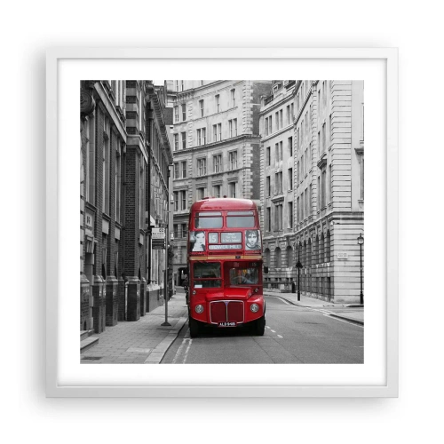 Plakát v bílém rámu - Všednost nemusí být šedá - 50x50 cm