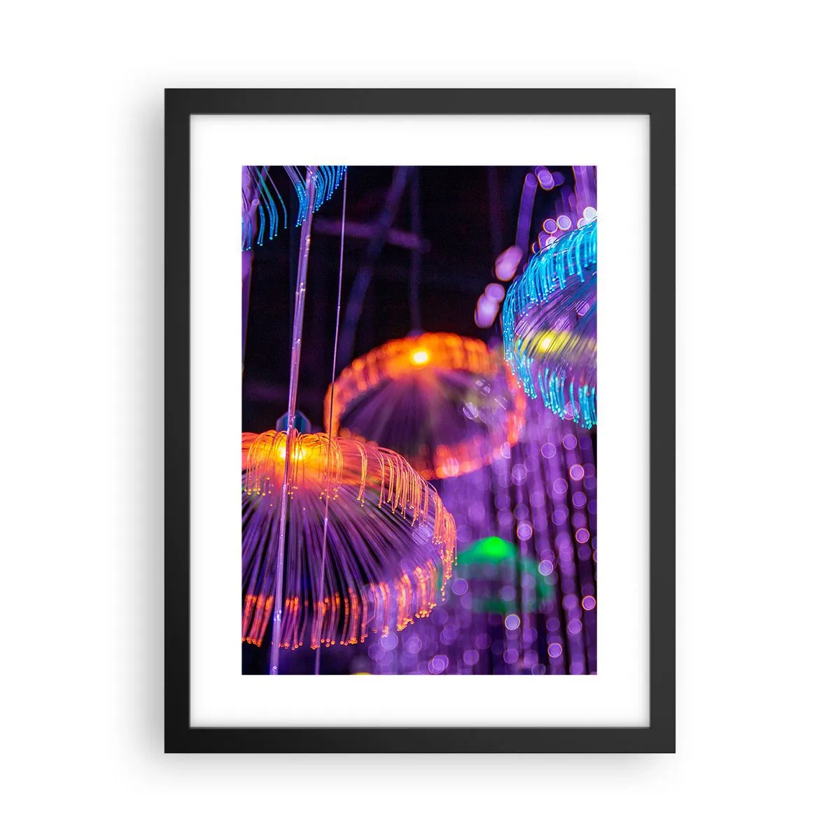 Plakát v černém rámu - Světelná fontána - 30x40 cm