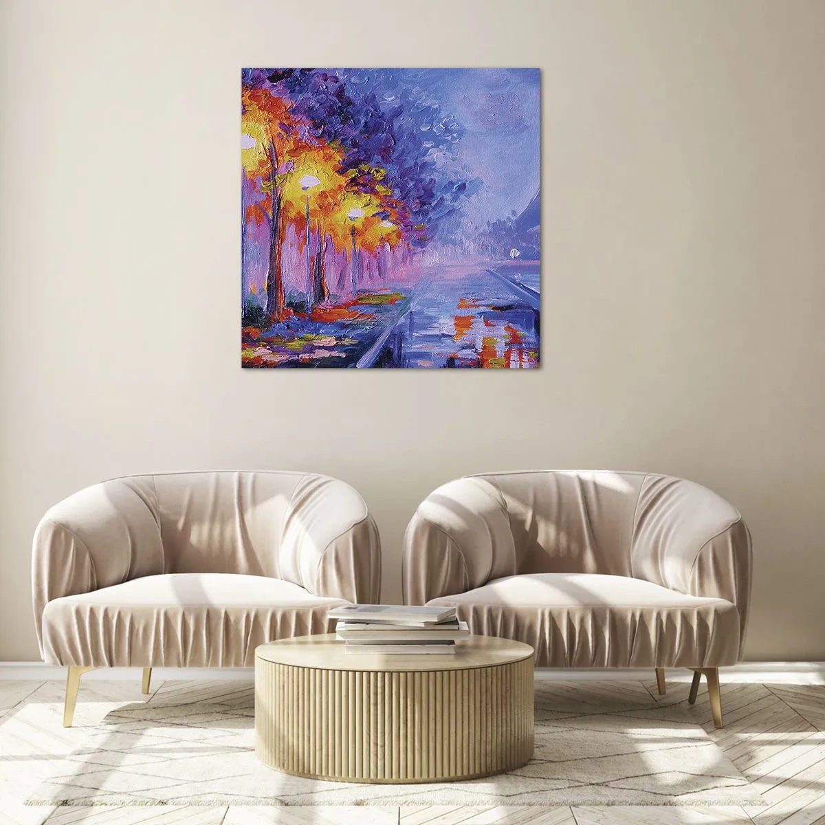 Obraz na skle - Procházka snů - 40x40 cm