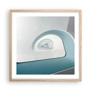 Plakát v rámu světlý dub - Na dno modré - 50x50 cm