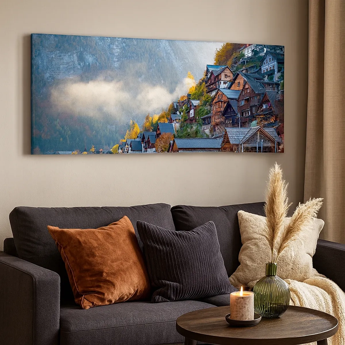 Obraz na plátně - Alpská krajina - 30x30 cm