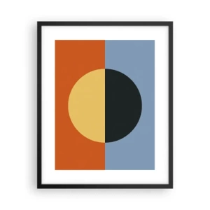 Plakát v černém rámu - Kompozice tepla a chladu - 40x50 cm