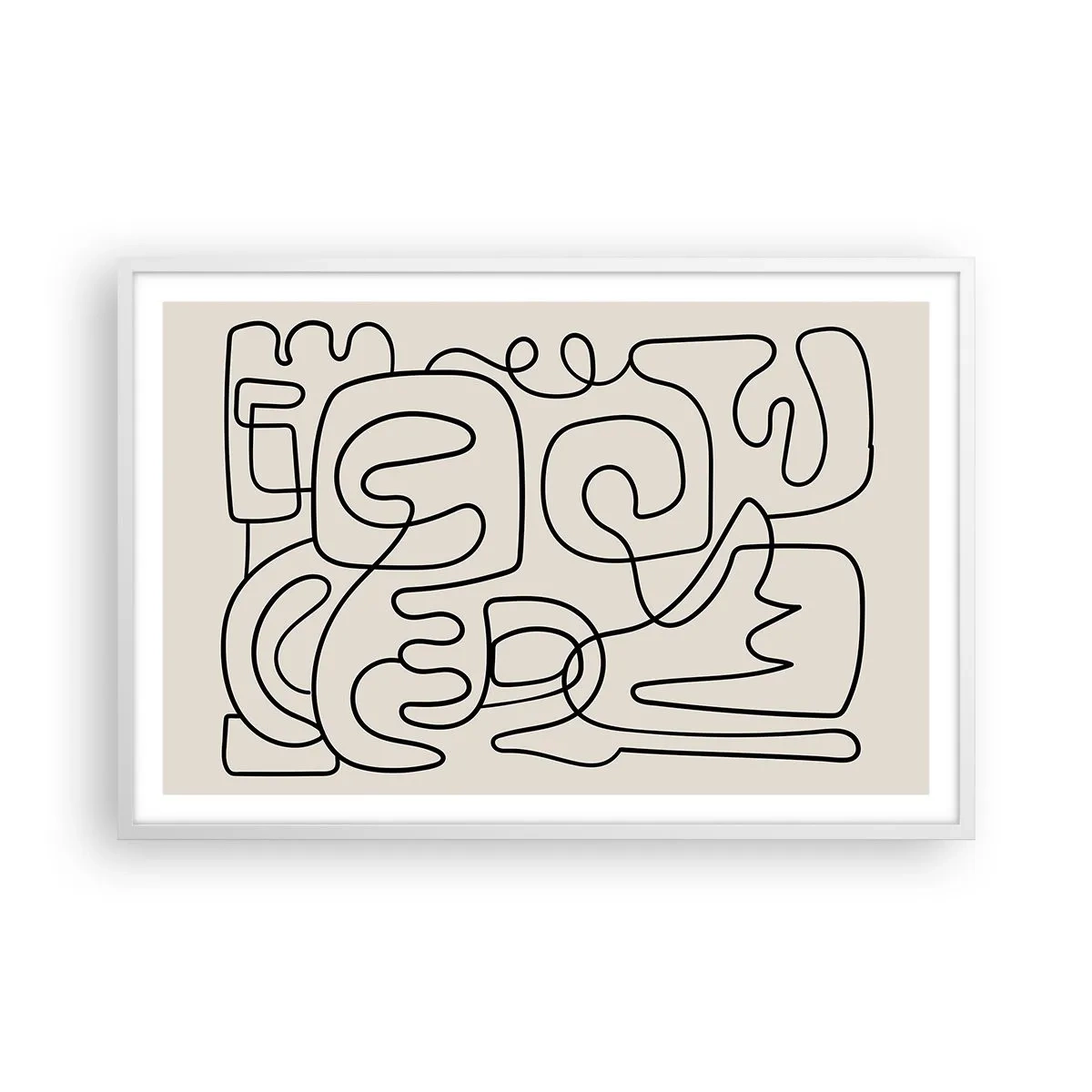 Plakát v bílém rámu - Podle stopy - 91x61 cm