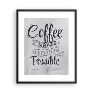 Plakát v černém rámu - Proč nemilovat kávu? - 40x50 cm