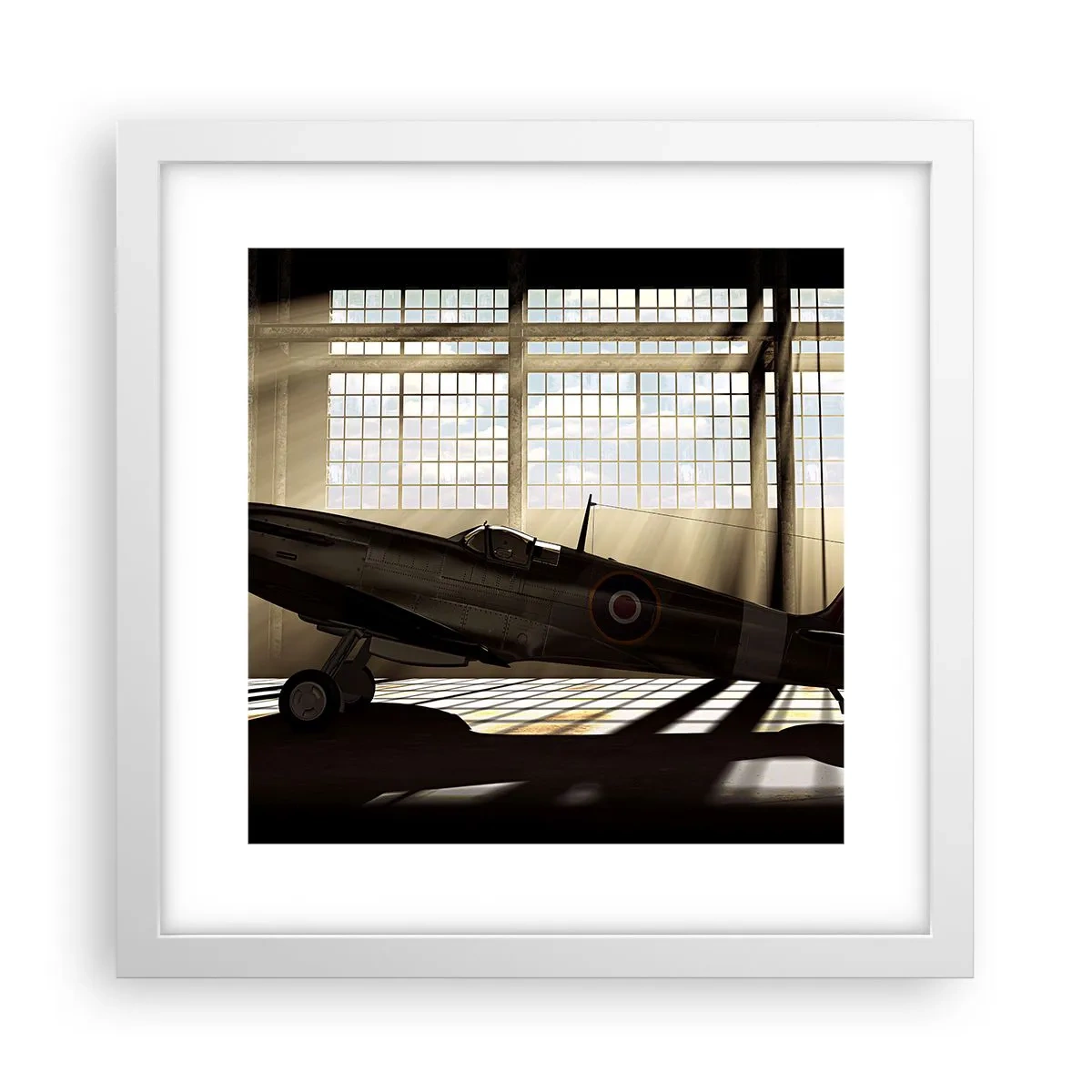 Plakát v bílém rámu - Odpočinek bojovníka - 30x30 cm