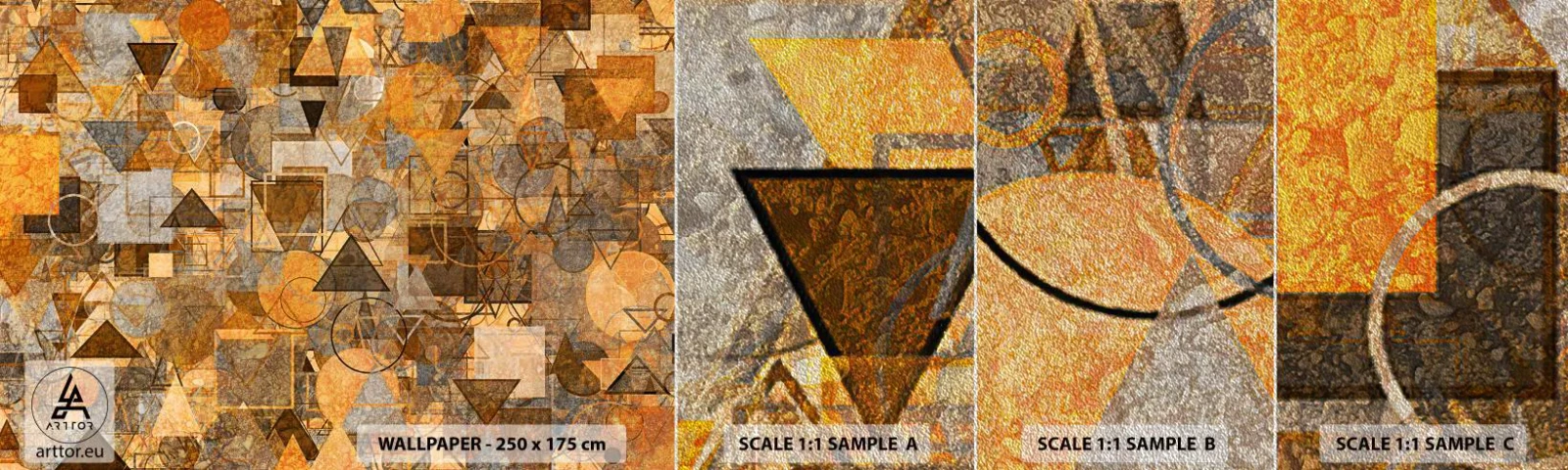 Vzor Fototapety Premium Sand - Svět zachycený v podobě - Abstrakce, Kus, Moderní vzor - 100x30 cm