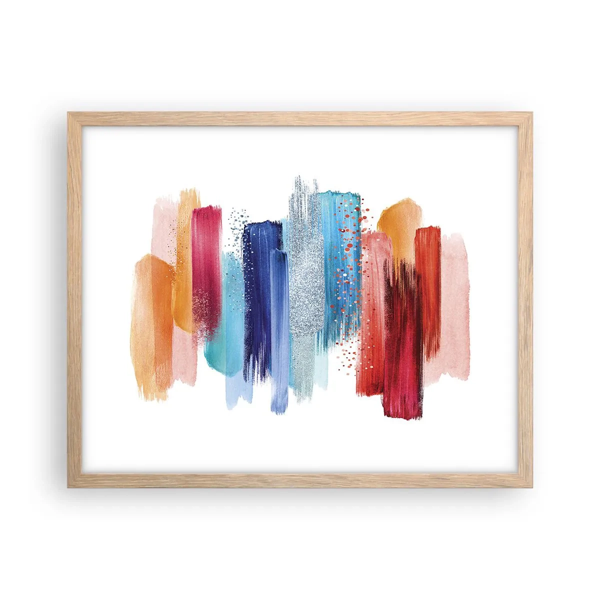 Plakát v rámu světlý dub - Nahoru a dolů - 50x40 cm