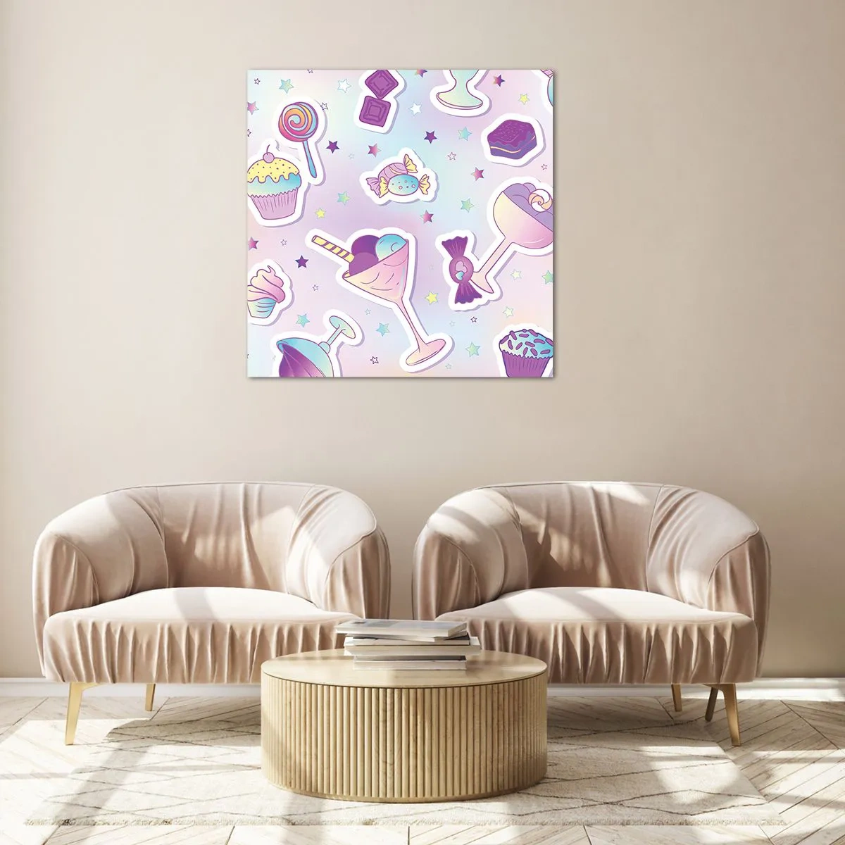 Obraz na skle - Aby byly každý den narozeniny - 70x70 cm