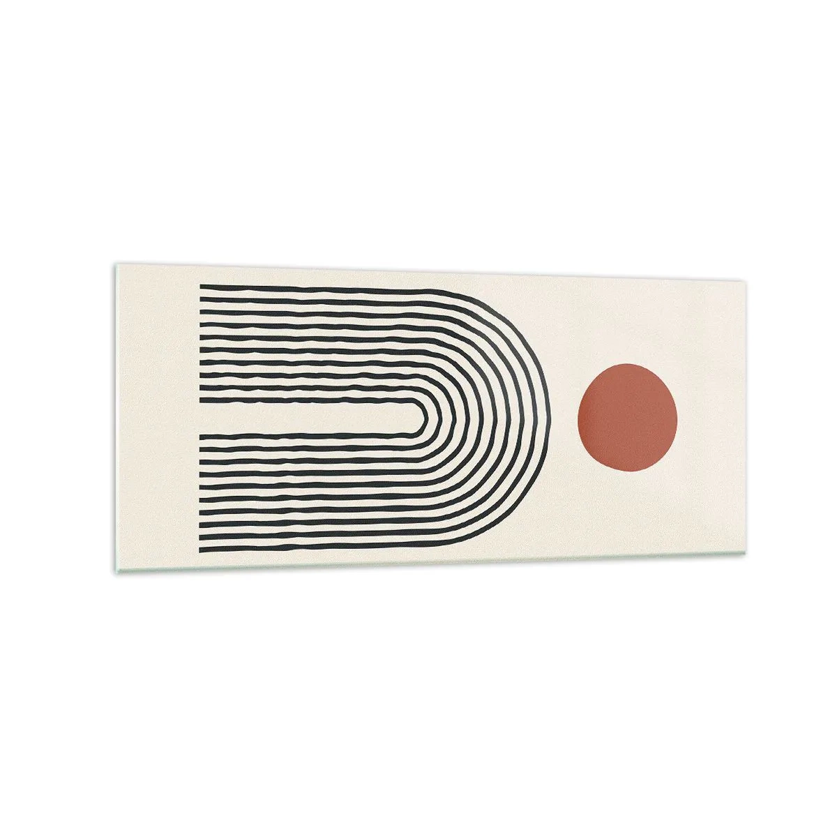 Obraz na skle - Magnetismus tvarů a barev - 120x50 cm