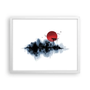 Plakát v bílém rámu - Japonský pohled - 50x40 cm