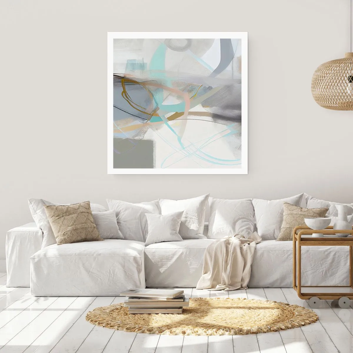 Plakát - Mlhavá abstrakce - 60x60 cm