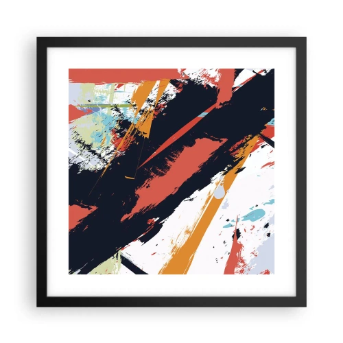 Plakát v černém rámu - Dynamická kompozice - 40x40 cm