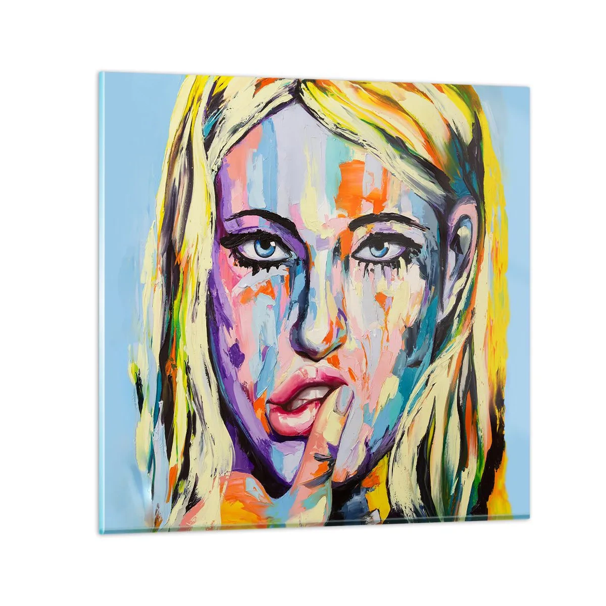 Obraz na skle - Podívej se jí přímo do očí - 30x30 cm