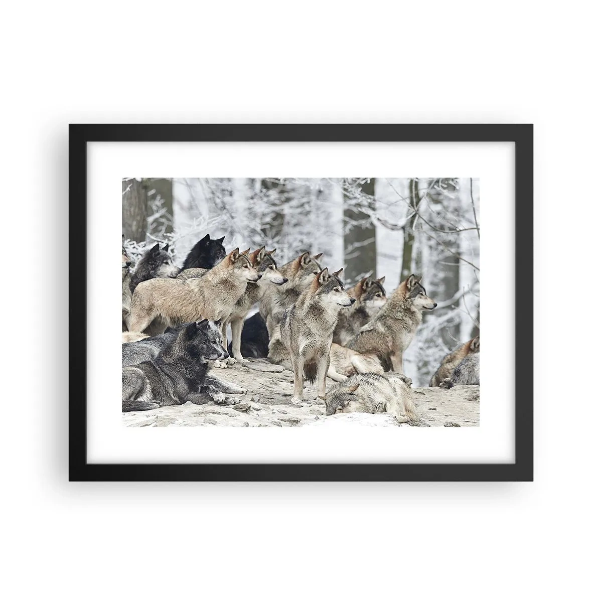 Plakát v černém rámu - Rodina a přátelé - 40x30 cm